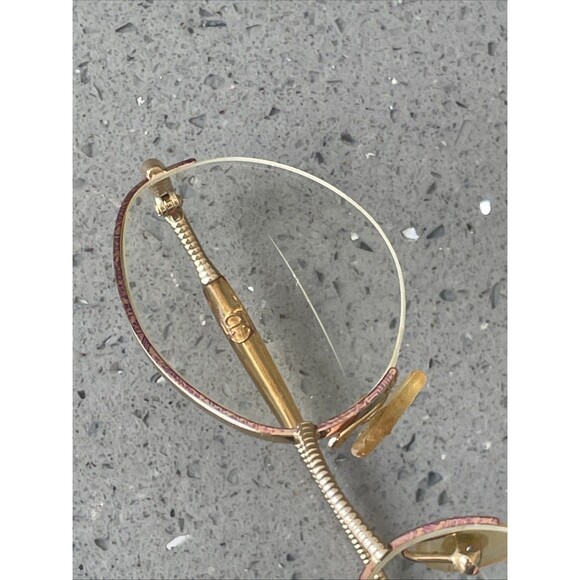 CHRISTIAN DIOR Eyeglasses Frames ONLY 49-19 01x2 Half Rim gold